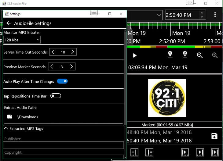 AudioFile Player Settings